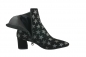 Preview: Moda di Fausto Damen Stiefelette 57702 schwarz/silber Nubukleder Sternenmuster