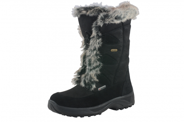 Lackner Kitzbühel Damen Winter Schnürstiefel Renate schwarz Microvelour L-TEX Warmfutter Eiskralle